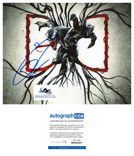 TOM HARDY AUTOGRAPH SIGNED 8x10 PHOTO MARVEL VENOM ACOA