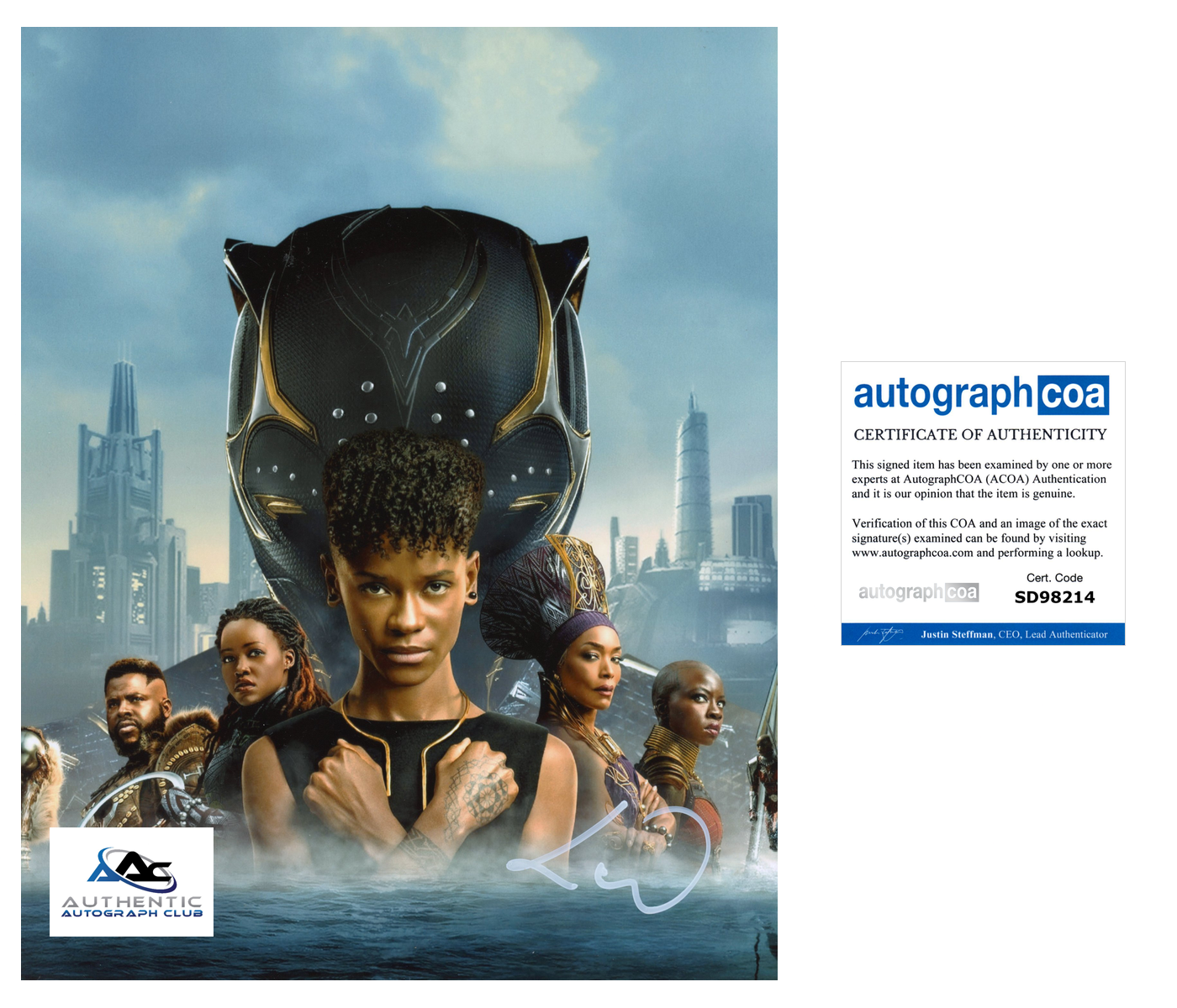 LETITIA WRIGHT AUTOGRAPH SIGNED 8x10 PHOTO ACOA