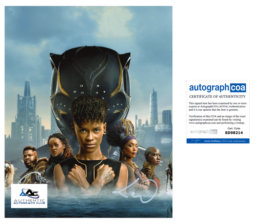LETITIA WRIGHT AUTOGRAPH SIGNED 8x10 PHOTO ACOA