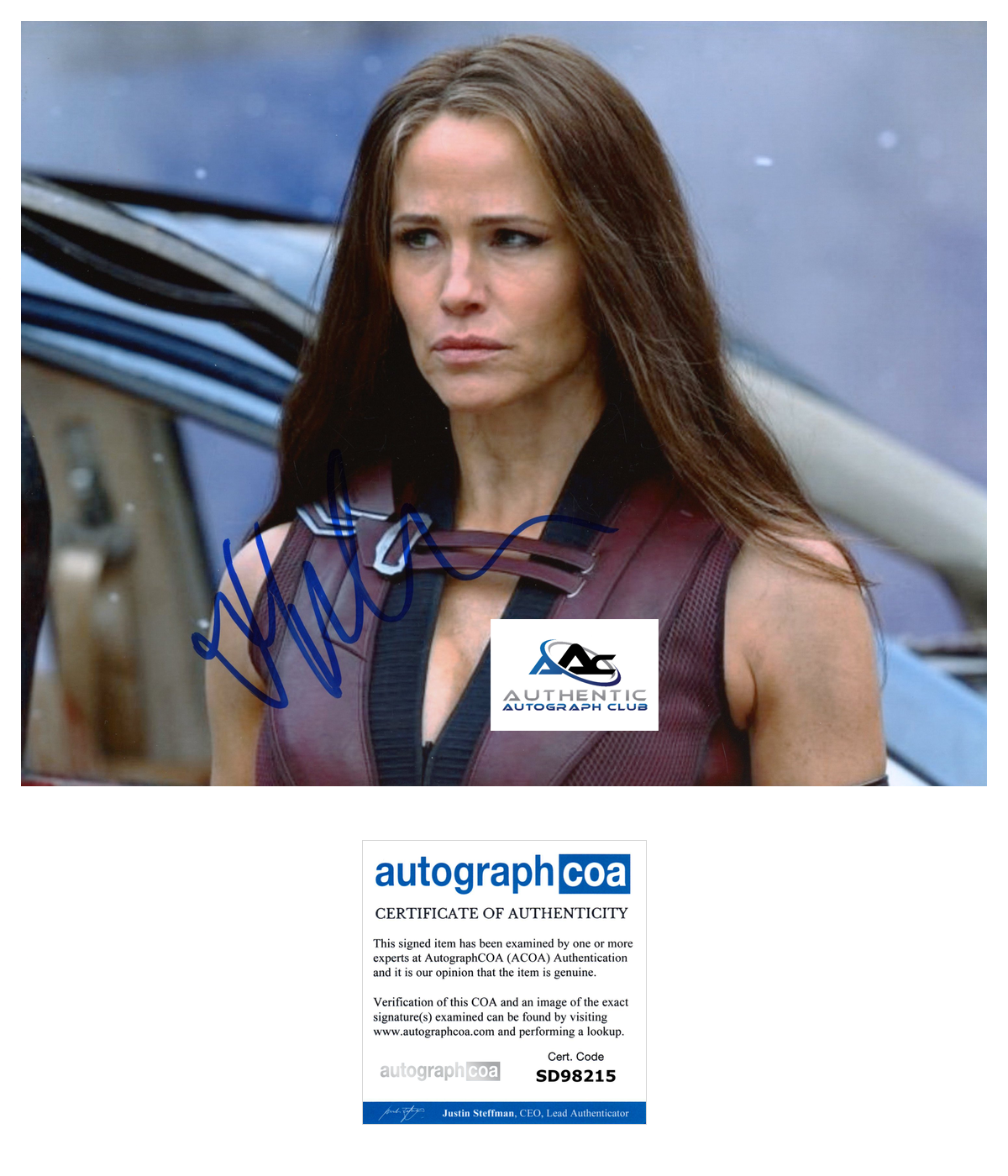 JENNIFER GARNER AUTOGRAPH SIGNED 8x10 PHOTO MARVEL ELEKTRA ACOA