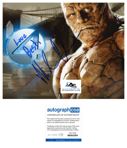 MICHAEL CHIKLIS AUTOGRAPH SIGNED 8x10 PHOTO THE THING FANTASTIC FOUR ACOA