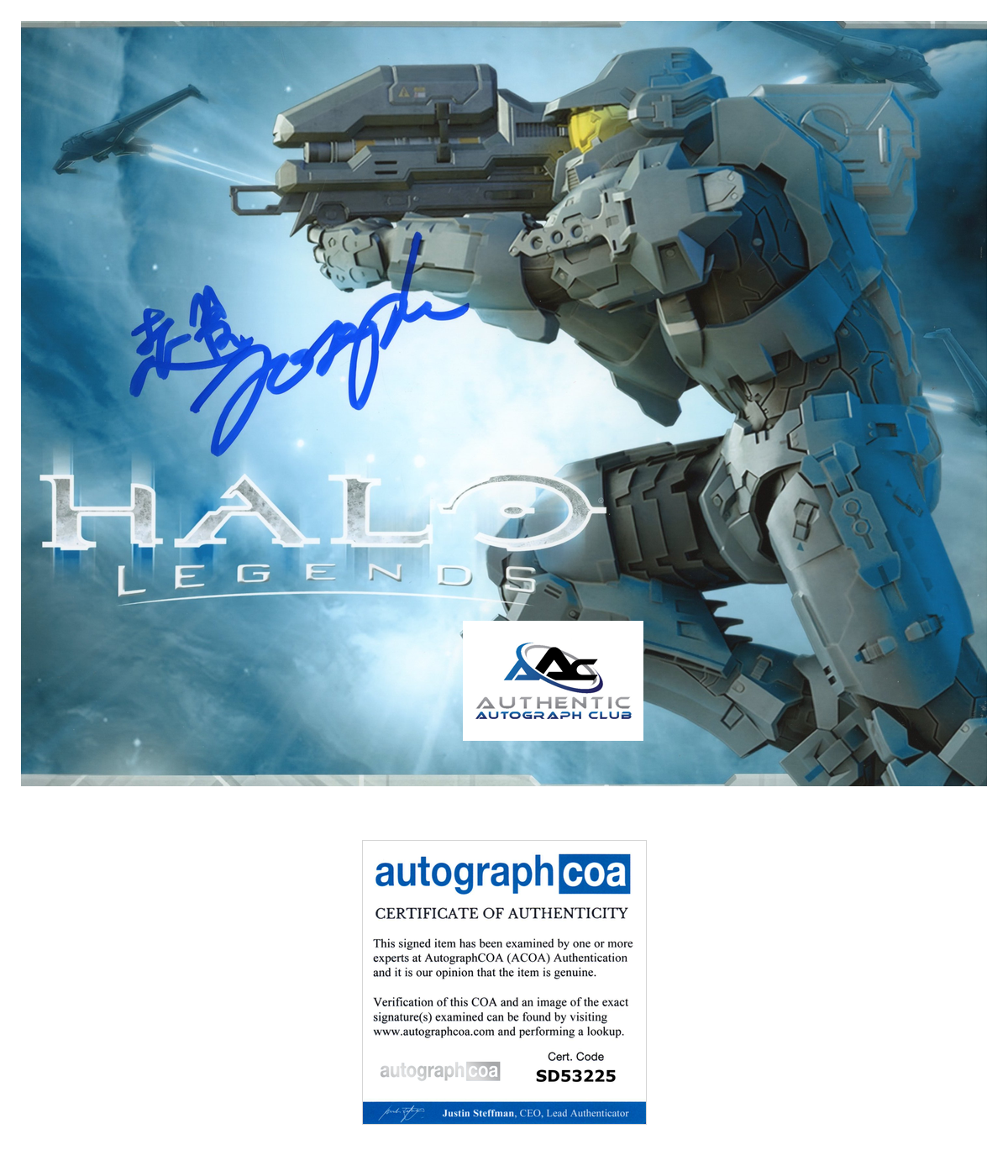 JOSEPH CHOU AUTOGRAPH SIGNED 8X10 PHOTO HALO LEGENDS ACOA