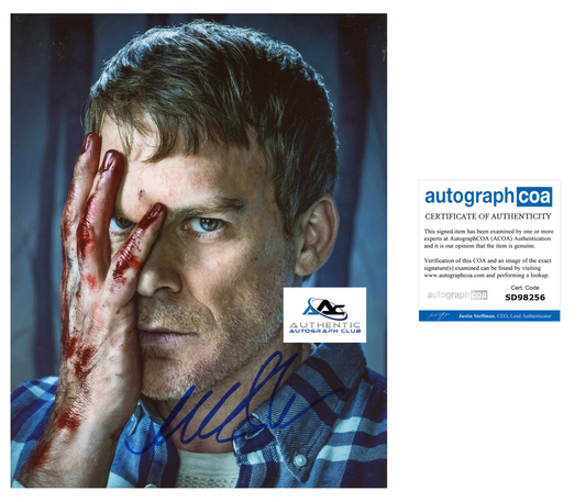 MICHAEL C HALL AUTOGRAPH SIGNED 8x10 PHOTO DEXTER ACOA