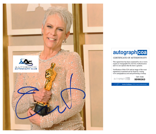 JAMIE LEE CURTIS AUTOGRAPH SIGNED 8X10 PHOTO FREAKY FRIDAY HALLOWEEN OSCAR ACOA
