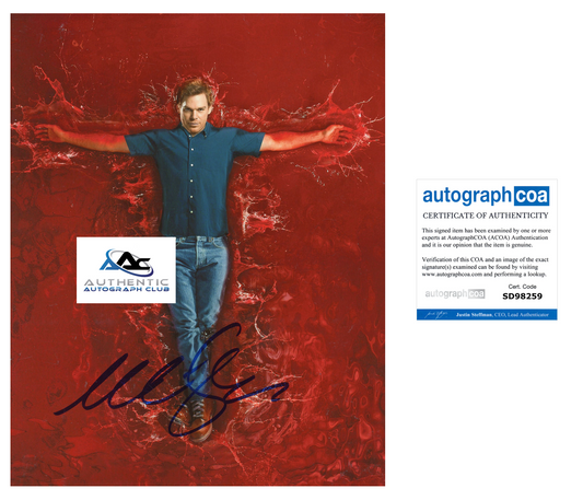 MICHAEL C HALL AUTOGRAPH SIGNED 8x10 PHOTO DEXTER ACOA
