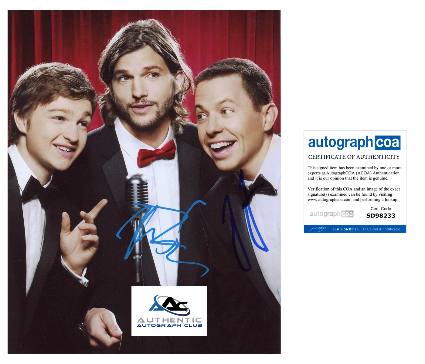ASHTON KUTCHER AUTOGRAPH SIGNED 8x10 PHOTO ACOA