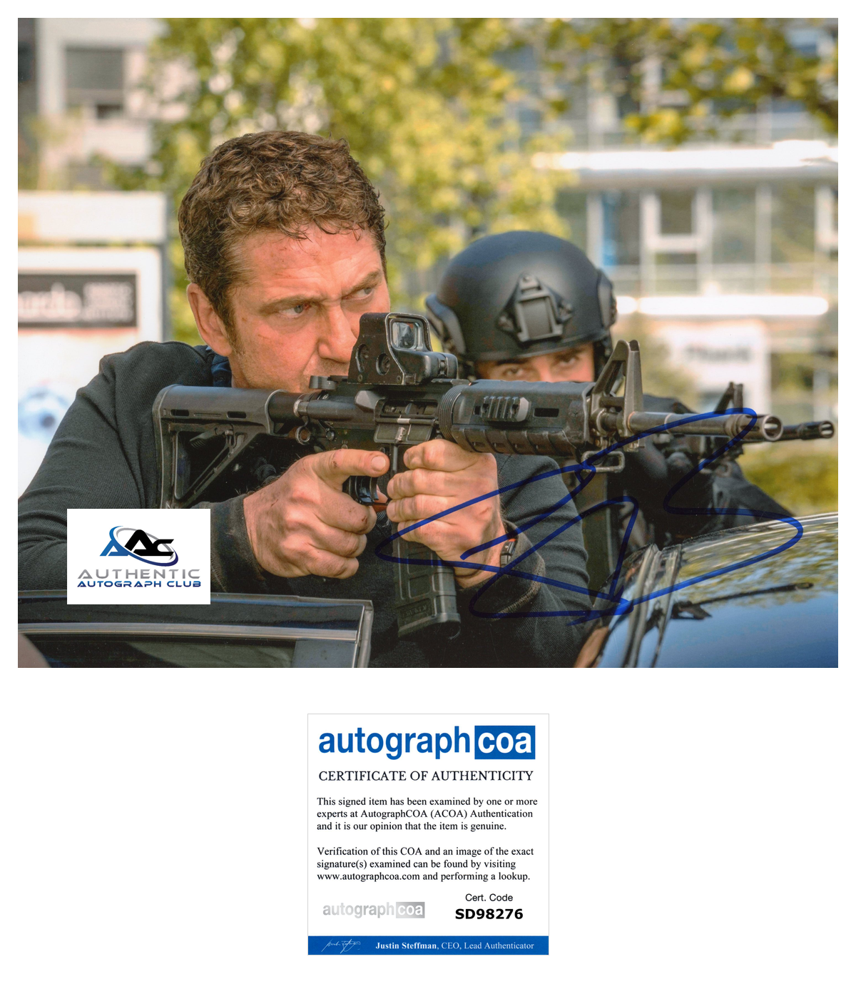 GERARD BUTLER AUTOGRAPH SIGNED 8X10 PHOTO ACOA