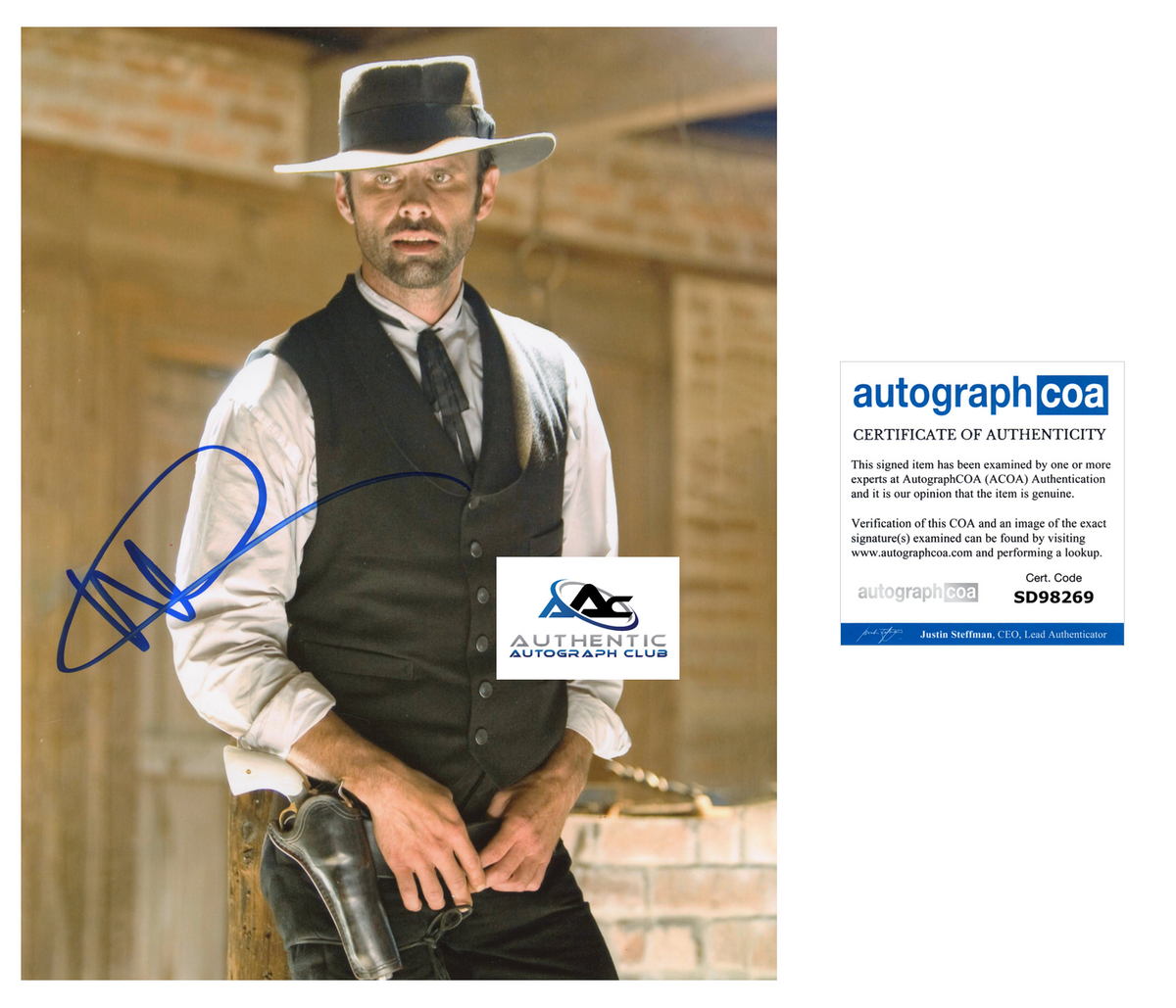 WALTON GOGGINS AUTOGRAPH SIGNED 8X10 PHOTO ACOA