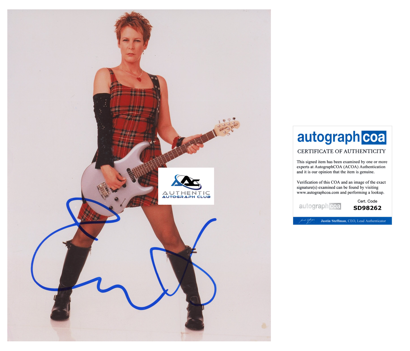 JAMIE LEE CURTIS AUTOGRAPH SIGNED 8X10 PHOTO FREAKY FRIDAY HALLOWEEN ACOA