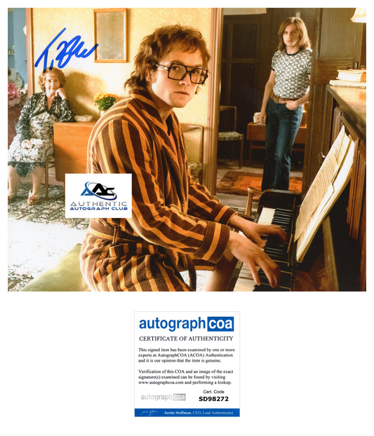 TARON EGERTON AUTOGRAPH SIGNED 8X10 PHOTO ROCKETMAN ACOA