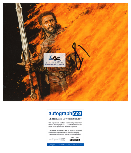 IDRIS ELBA AUTOGRAPH SIGNED 8X10 PHOTO THOR RAGNORAK AVENGERS INFINITY WAR ACOA