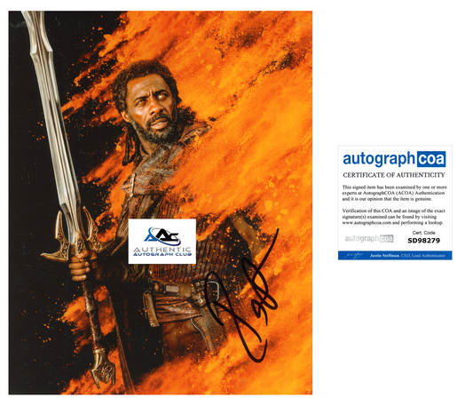 IDRIS ELBA AUTOGRAPH SIGNED 8X10 PHOTO THOR RAGNORAK AVENGERS INFINITY WAR ACOA