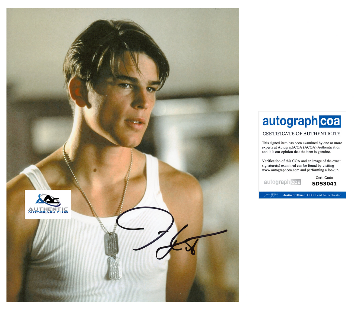 JOSH HARTNETT AUTOGRAPH SIGNED 8X10 PHOTO ACOA