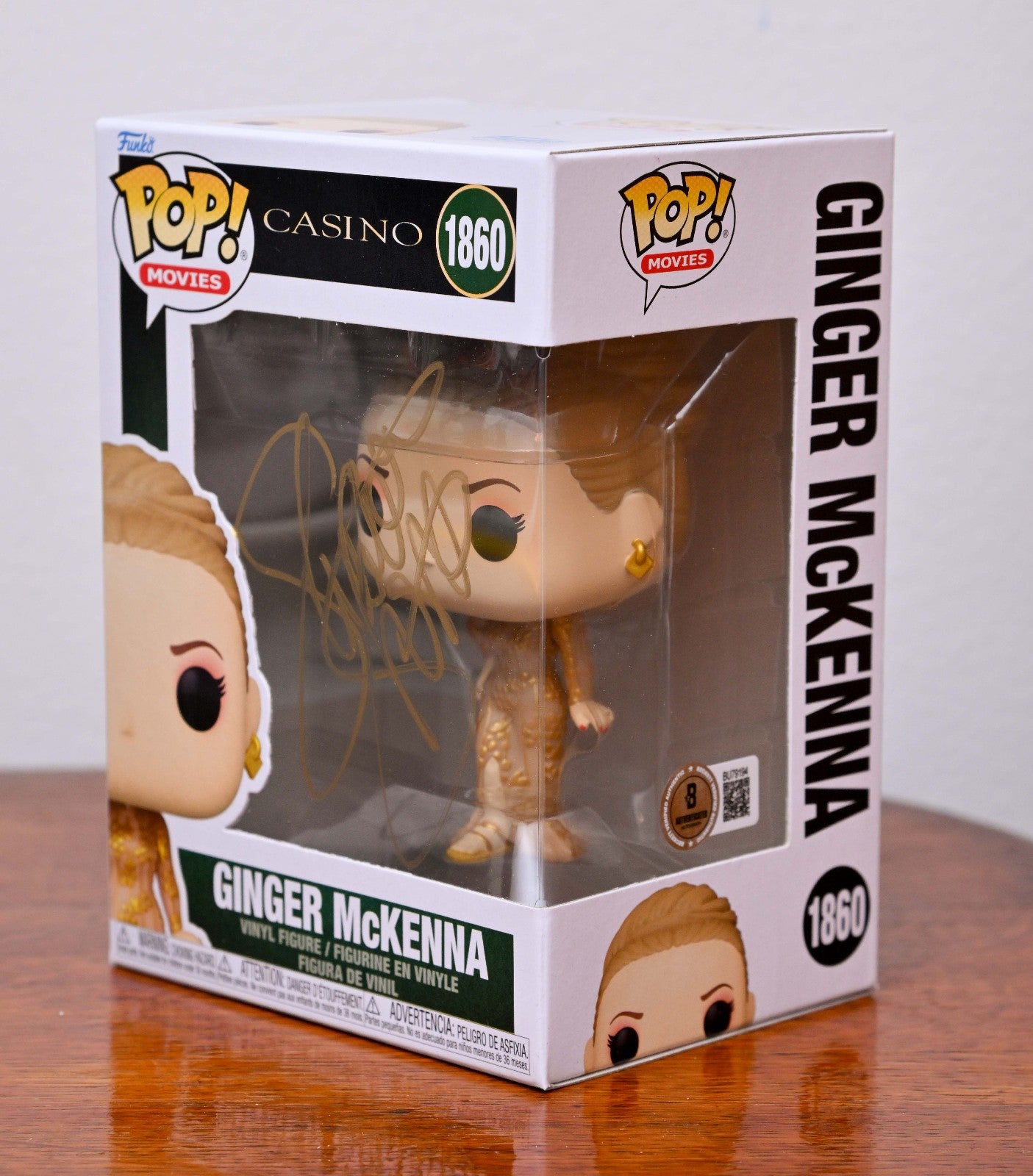 SHARON STONE AUTOGRAPH SIGNED CASINO GINGER MCKENNA FUNKO POP BECKETT BAS