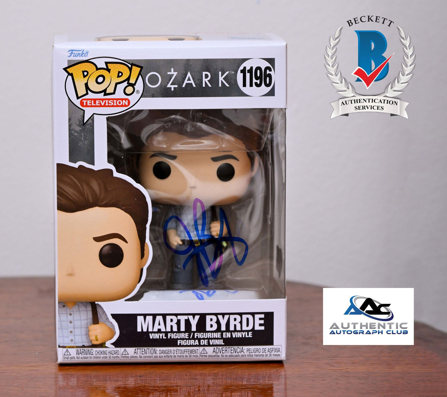 JASON BATEMAN AUTOGRAPH SIGNED OZARK MARTY BYRDE FUNKO POP BECKETT BAS