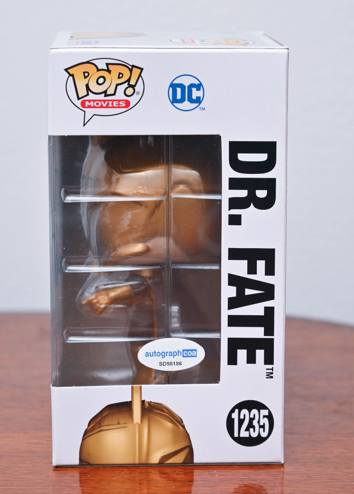 PIERCE BROSNAN AUTOGRAPH SIGNED DR FATE BLACK ADAM FUNKO POP 1235 ACOA