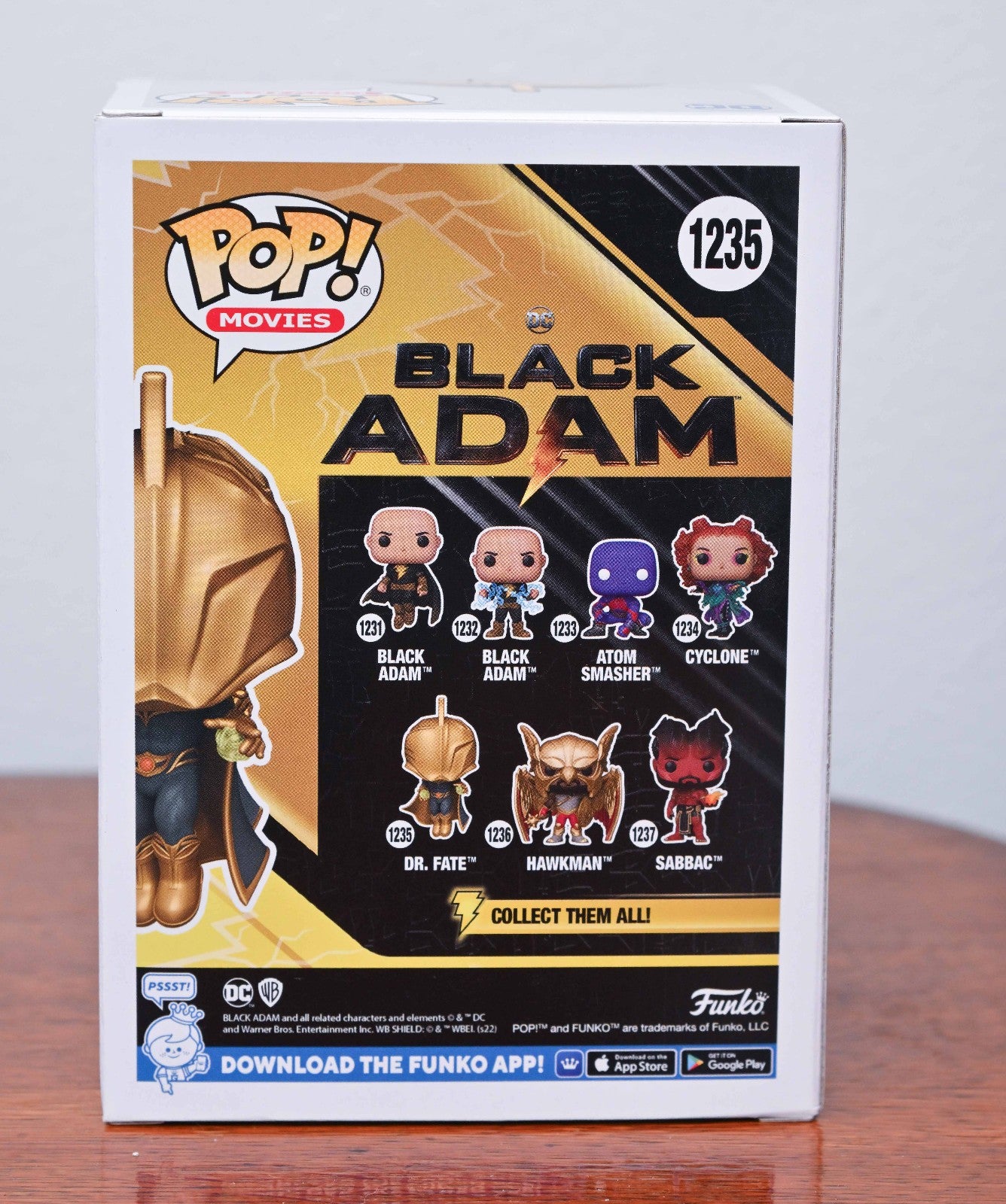PIERCE BROSNAN AUTOGRAPH SIGNED DR FATE BLACK ADAM FUNKO POP 1235 ACOA