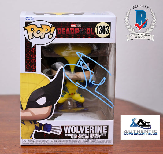 HUGH JACKMAN AUTOGRAPH SIGNED WOLVERING DEADPOOL FUNKO POP MARVEL BECKETT BAS
