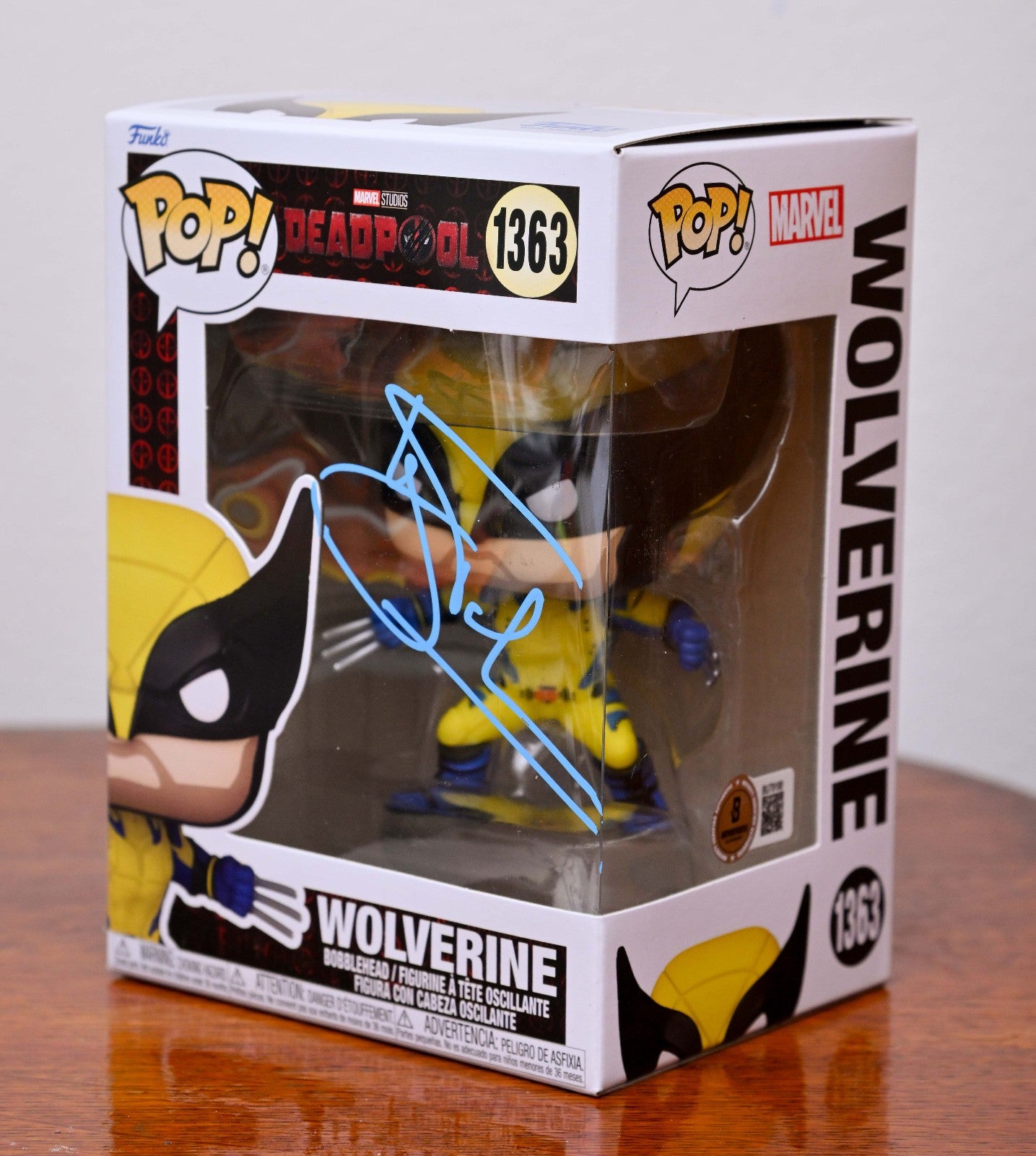 HUGH JACKMAN AUTOGRAPH SIGNED WOLVERING DEADPOOL FUNKO POP MARVEL BECKETT BAS