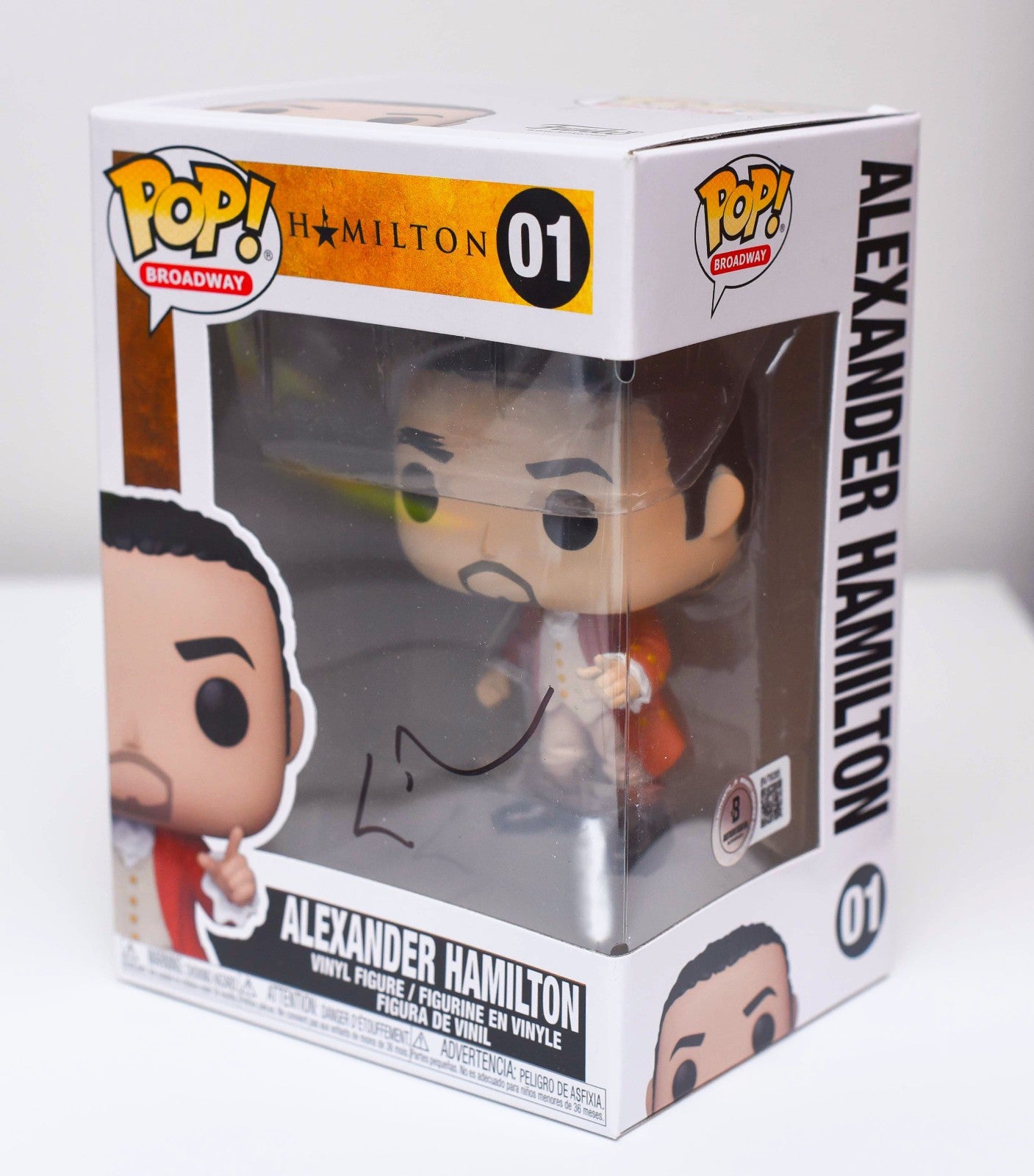 LIN MANUEL MIRANDA AUTOGRAPH SIGNED ALEXANDER HAMILTON FUNKO POP 01 BECKETT BAS