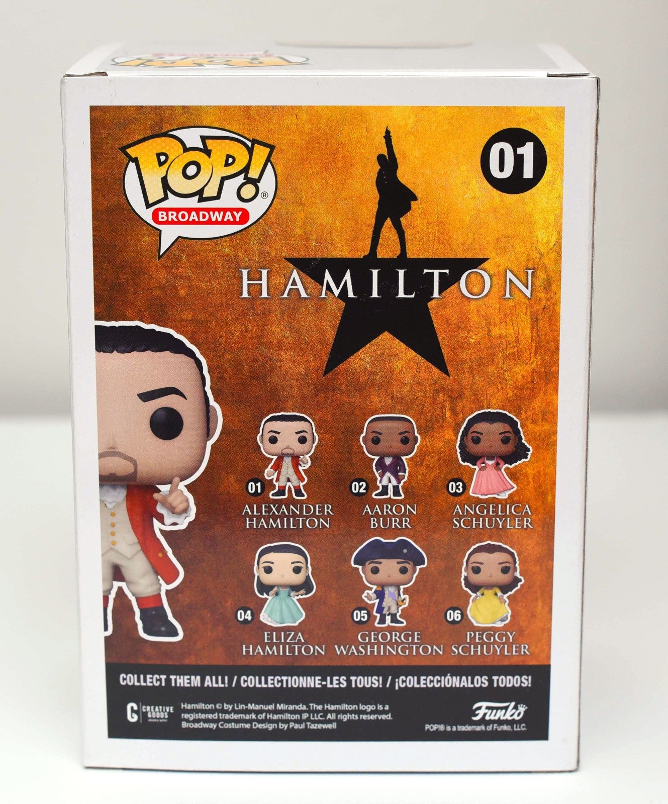 LIN MANUEL MIRANDA AUTOGRAPH SIGNED ALEXANDER HAMILTON FUNKO POP 01 BECKETT BAS