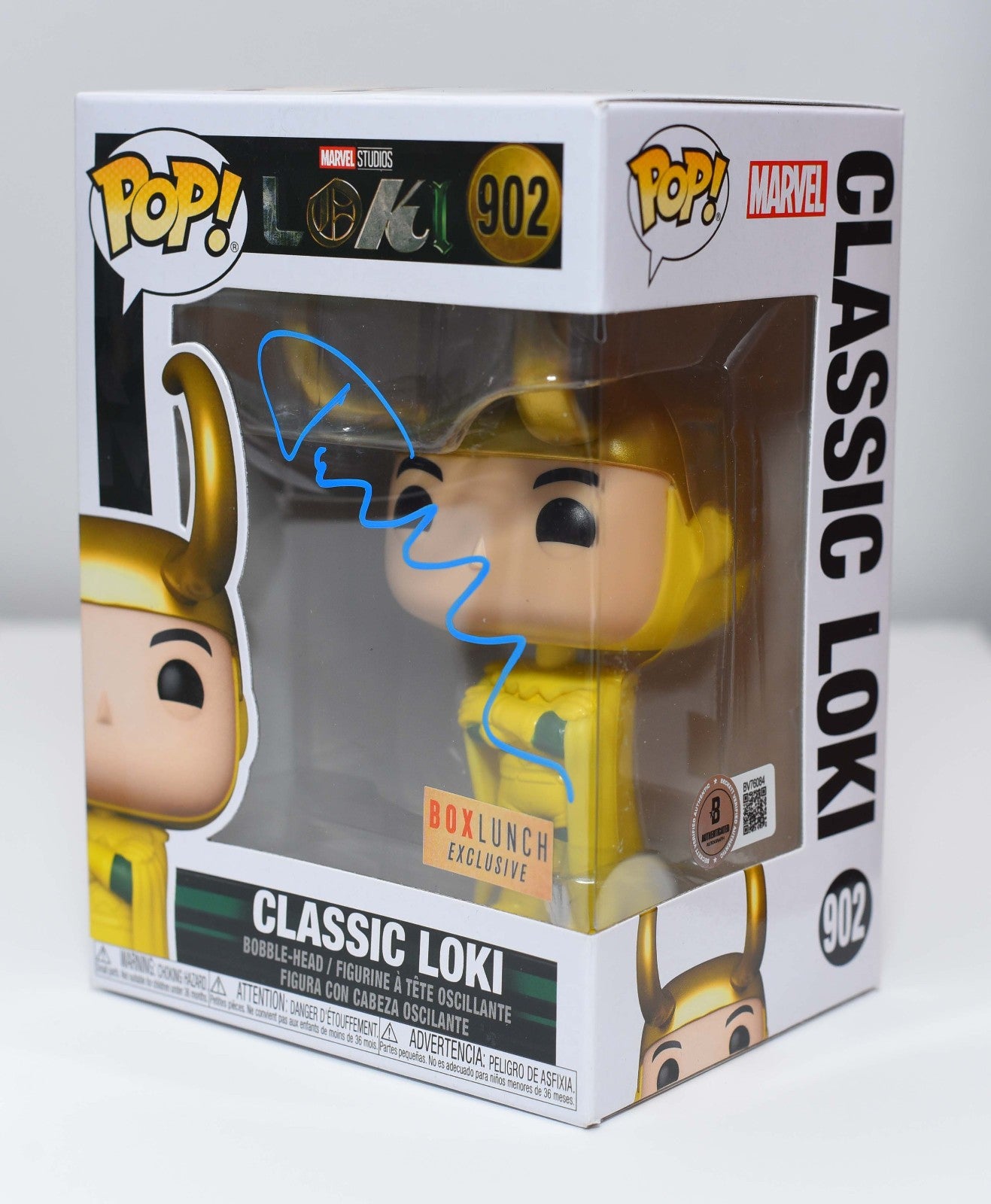TOM HIDDLESTON AUTOGRAPH SIGNED MARVEL THOR LOKI  FUNKO POP 902 BECKETT BAS