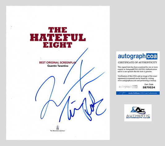 QUENTIN TARANTINO TIM ROTH AUTOGRAPH SIGNED THE HATEFUL EIGHT SCRIPT ACOA
