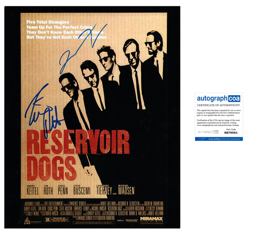 QUENTIN TARANTINO TIM ROTH AUTOGRAPH SIGNED 11x14 PHOTO RESERVOIR DOGS ACOA