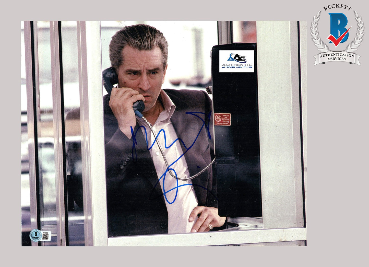 ROBERT DE NIRO AUTOGRAPH SIGNED 11X14 PHOTO BECKETT BAS