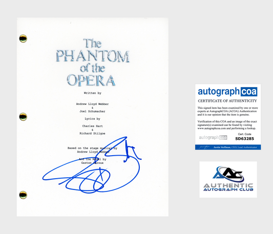 GERARD BUTLER AUTOGRAPH SIGNED PHANTOM OF THE OPERA SCRIPT SCREENPLAY ACOA
