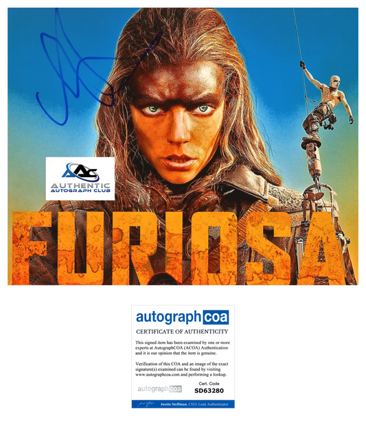 ANYA TAYLOR JOY AUTOGRAPH SIGNED 8X10 PHOTO FURIOSA MAD MAX SAGA ACOA